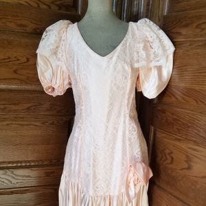 Vintage Dance Allure satin lace dress